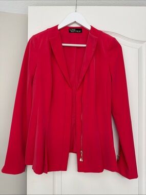 Love Republic Women's Pink Corral Zip-Front Blazer